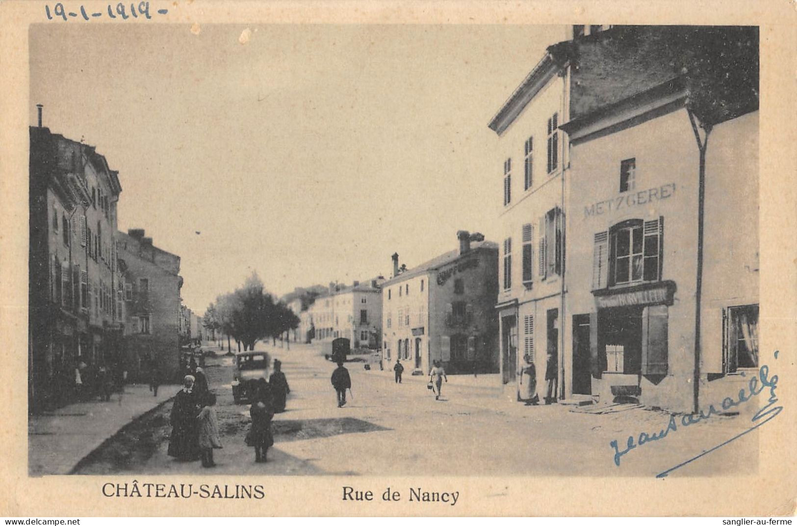 CPA 57 CHATEAU SALINS / RUE DE NANCY - Autres & Non Classés