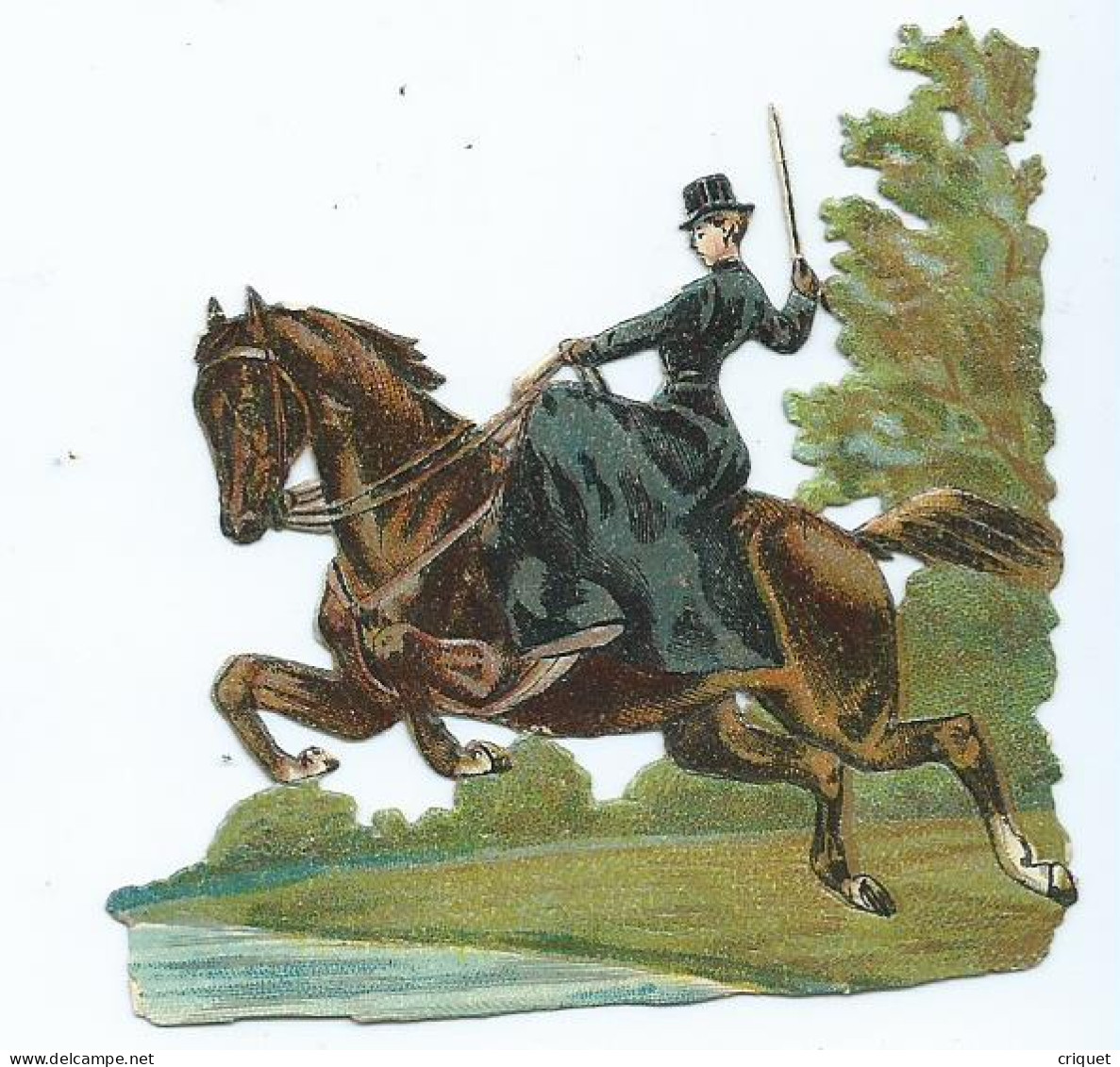 Découpis 11, Femme Noble Sur Son Cheval, Thème Hippisme, Chevaux ... - Animali