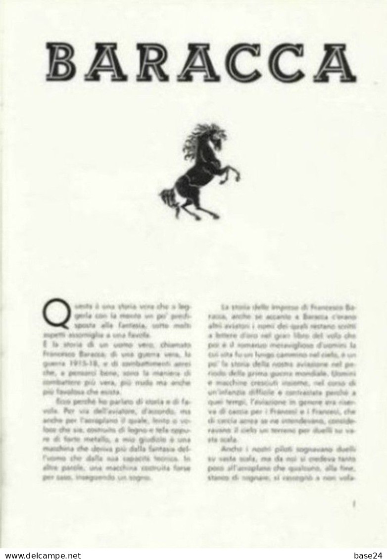 1968 Repubblica FRANCESCO BARACCA Cavaliere Del Cielo Biografia 20 Pg. Con 18 Foto B/n Ed. Poligrafico Affr.25L X2 1°G - Guerra 1914-18