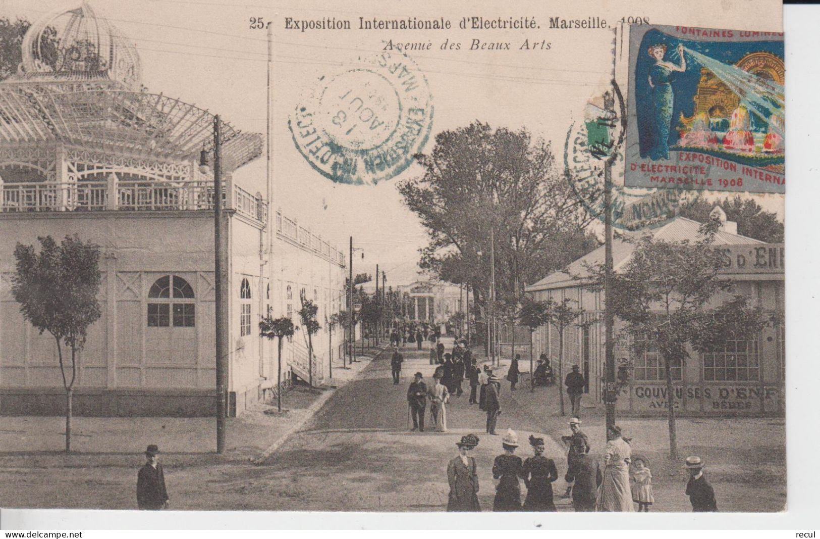 BOUCHE Du RHône - 25 - Exposition Internationale D'Electricité, Marseille - Avenue Des Beaux Arts - Weltausstellung Elektrizität 1908 U.a.