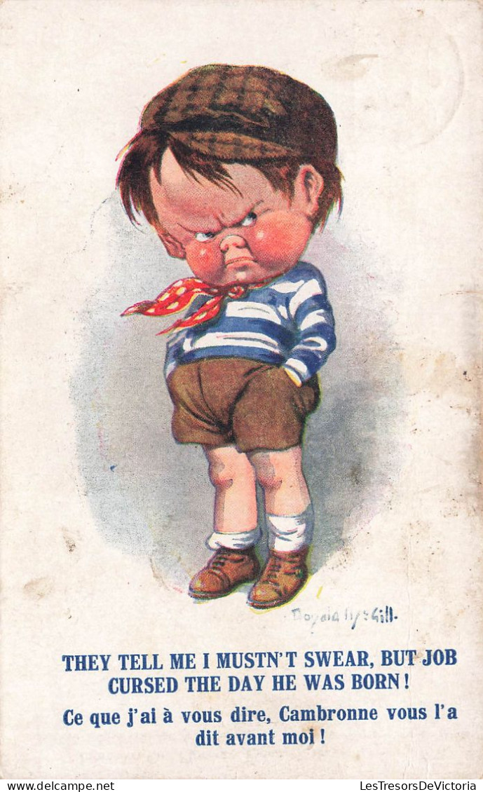 FANTAISIES - Petit Garçon - Ce Que J'ai à Vous Dire - Colorisé -  Carte Postale  Ancienne - Babies