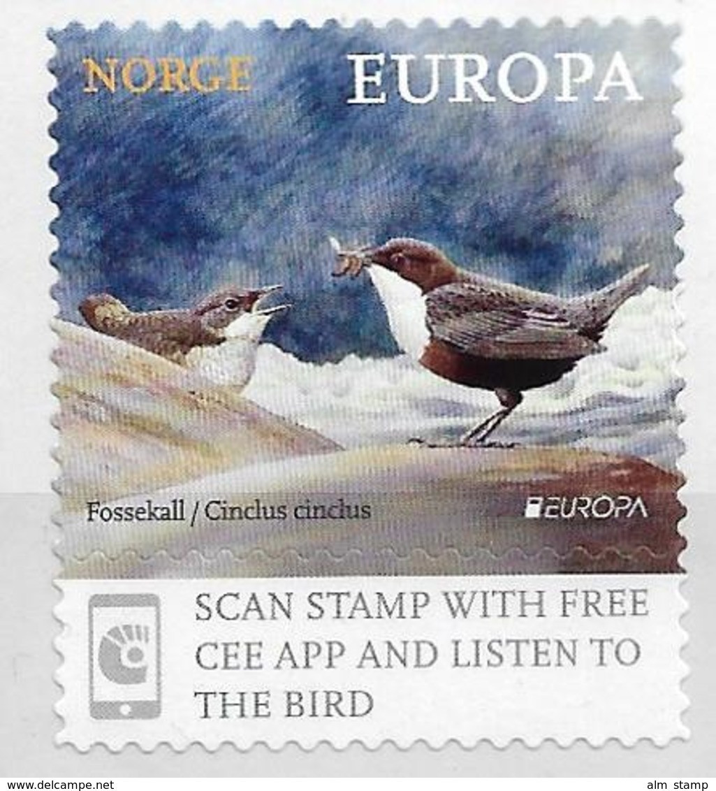 2019   NORWAY/Norwegen Mi. 1994**MNH   EUROPA  -NATIONAL BIRDS - 2019