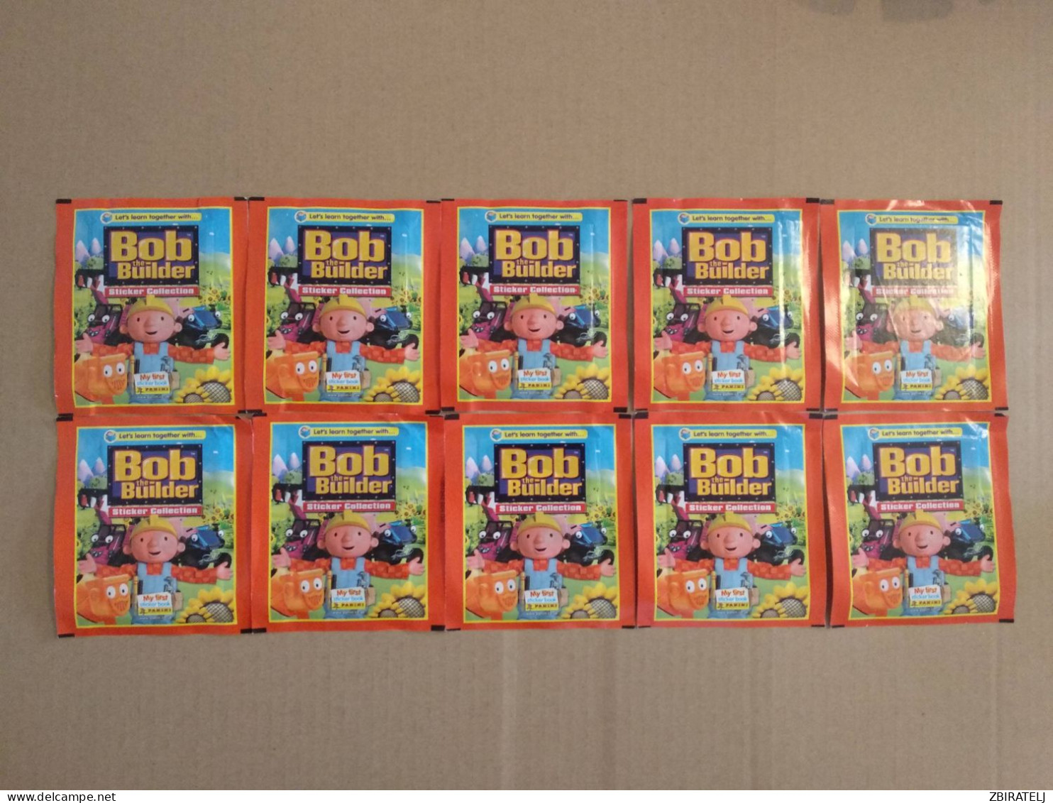 10 X PANINI BOB THE BUILDER 2008 (My First Sticker Book) - Engelse Uitgave