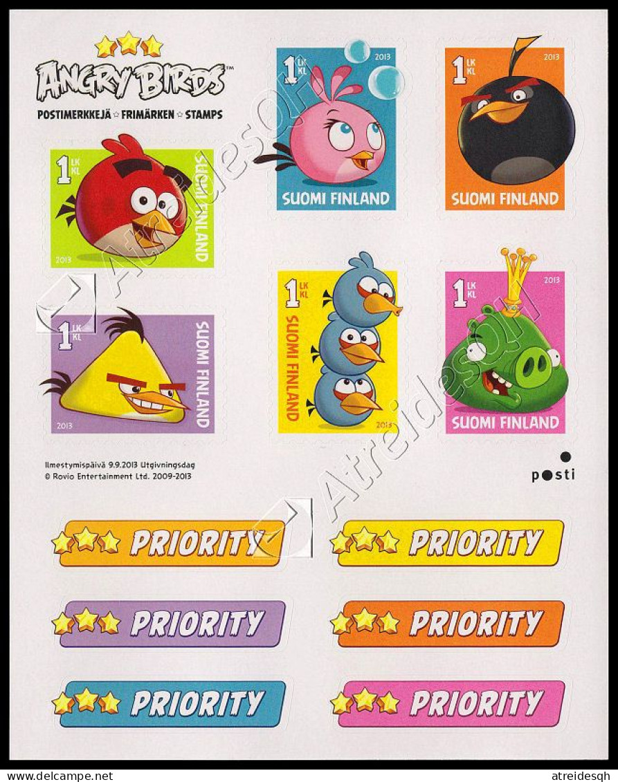 [Q] Finlandia / Finland 2013: Foglietto Angry Birds / Angry Birds S/S ** - Hojas Bloque