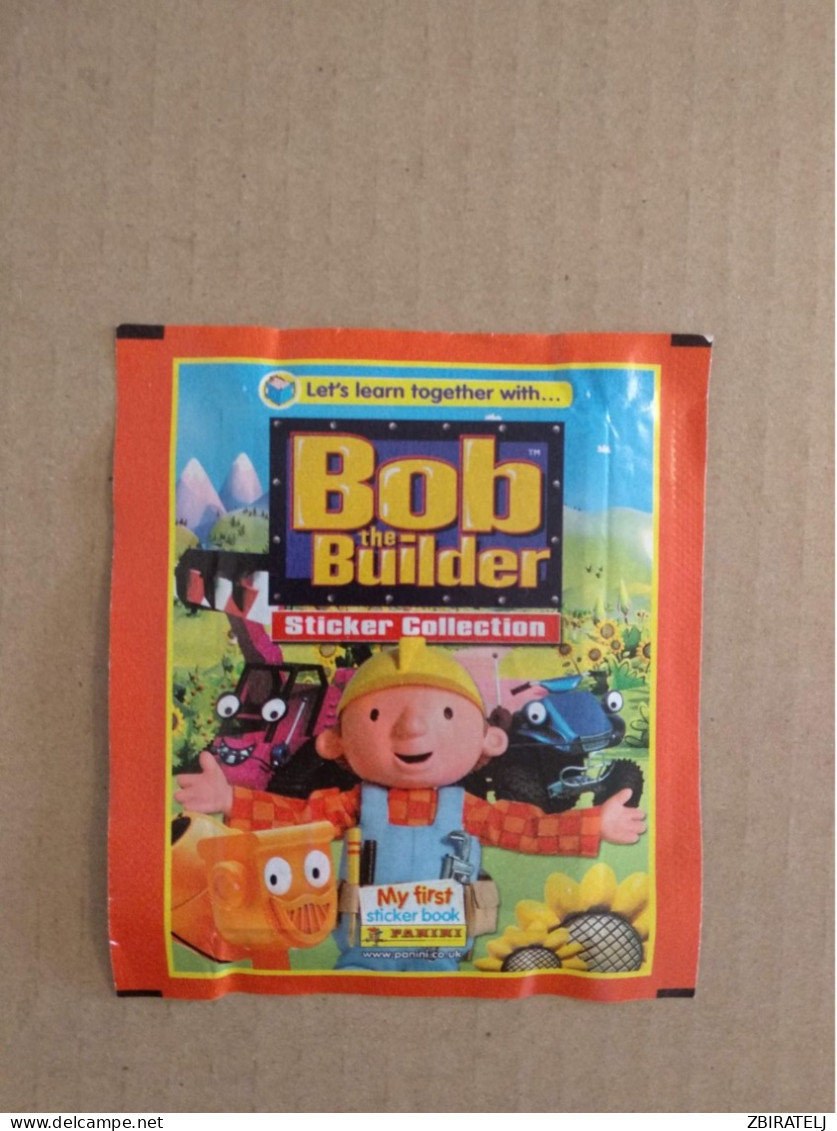 1 X PANINI BOB THE BUILDER 2008 (My First Sticker Book)  - PACK (5 Stickers) Tüte Bustina Pochette Packet Pack - English Edition