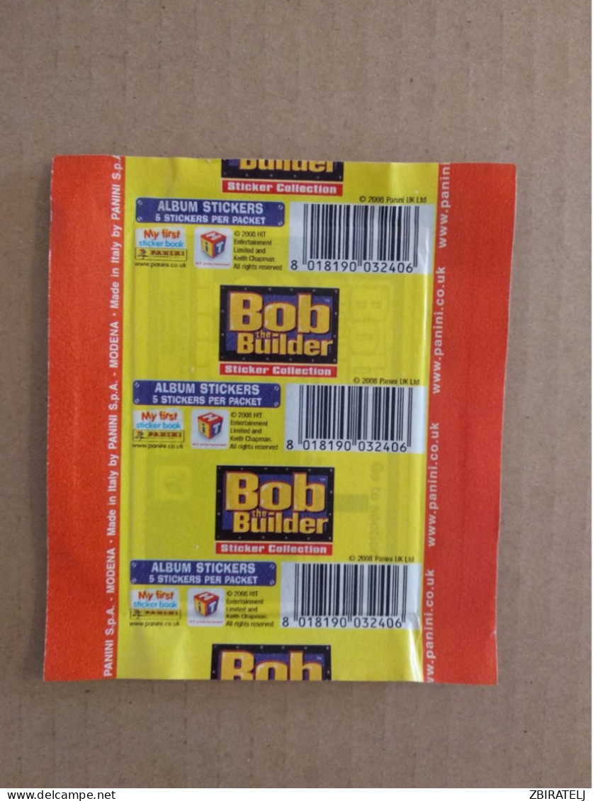 1 X PANINI BOB THE BUILDER 2008 (My First Sticker Book)  - PACK (5 Stickers) Tüte Bustina Pochette Packet Pack - Engelse Uitgave