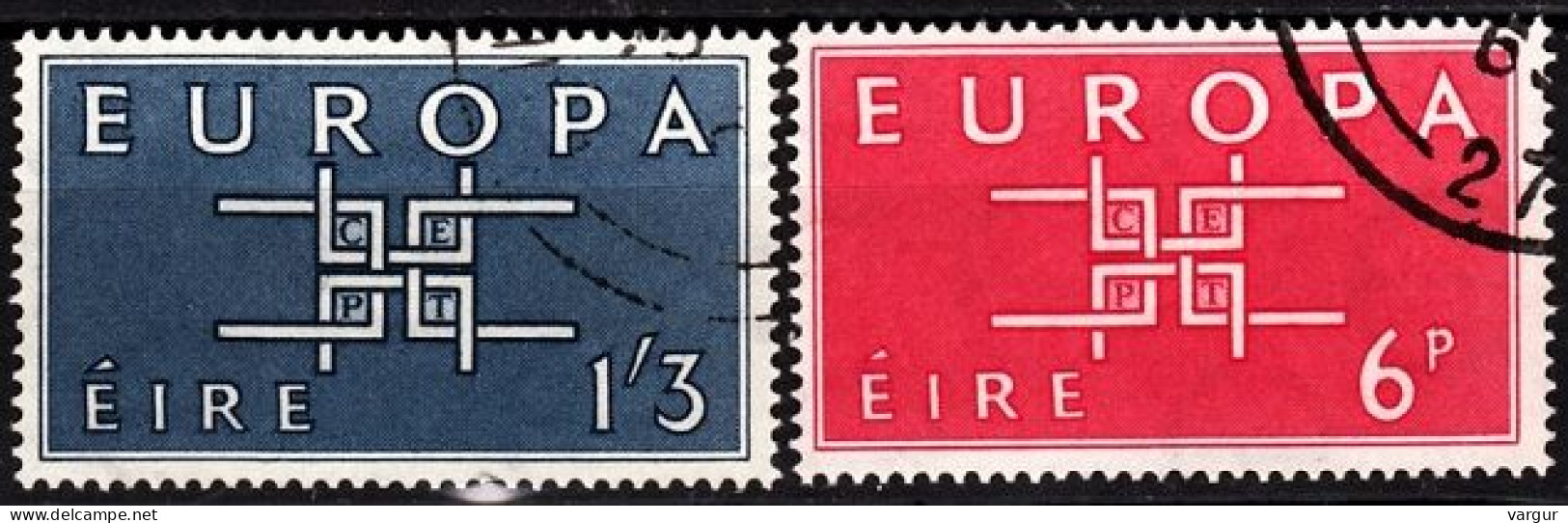 IRELAND 1963 EUROPA. Complete Set, Used - 1963