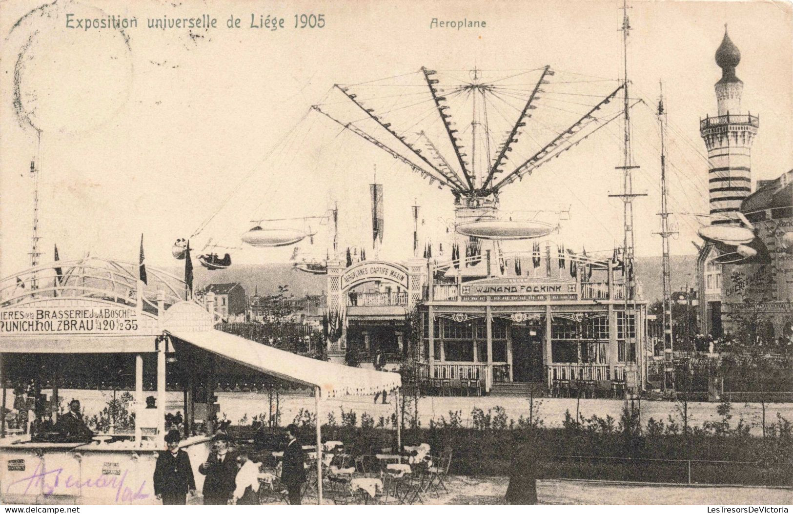 BELGIQUE - Exposition Universelle De Liège 1905 - Aeroplane - Carte Postale Ancienn - Andere & Zonder Classificatie