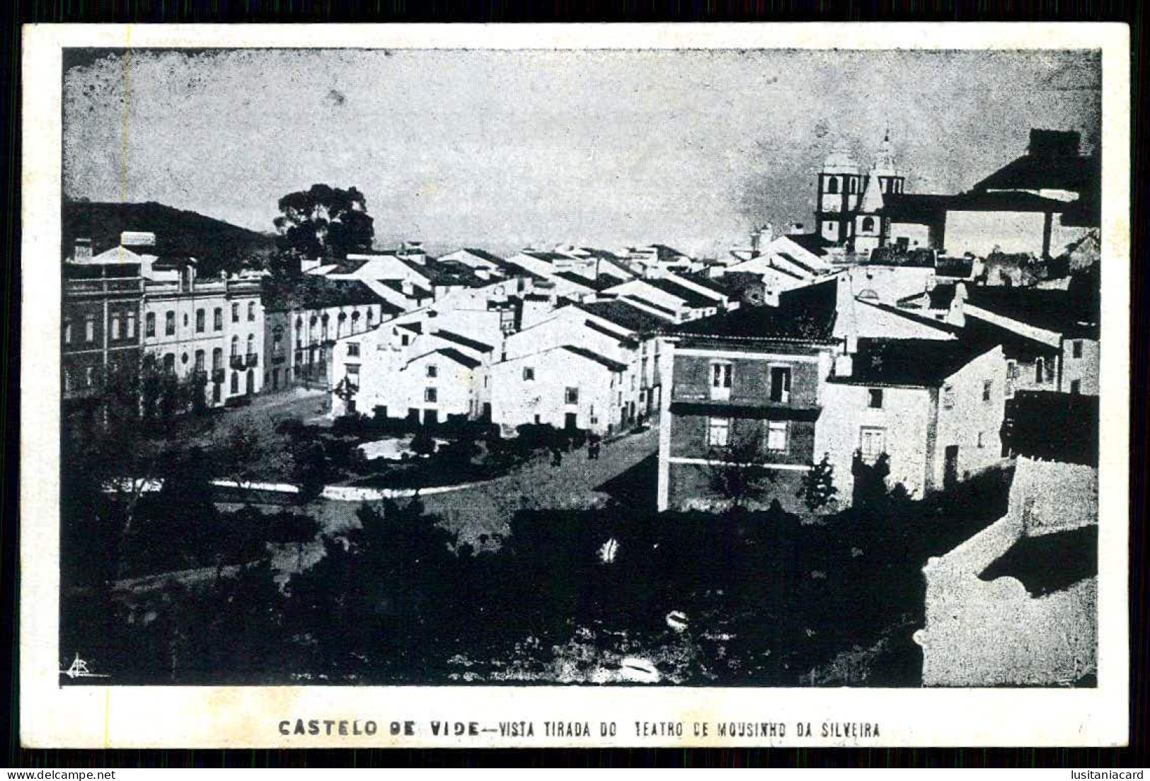 CASTELO DE VIDE - Vista Tirada Do Teatro De Mousinho Da Silveira.( Ed. Da Tipografia A. Beliz) Carte Postale - Portalegre