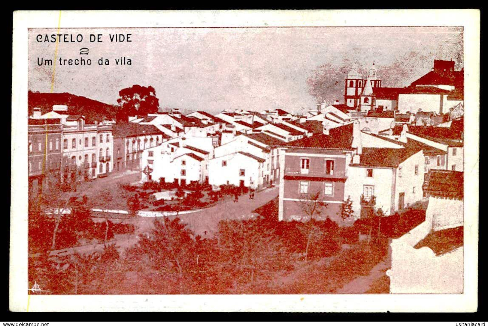 CASTELO DE VIDE - Um Trecho Da Vila. ( Ed. Da Tipografia "A. Beliz") Carte Postale - Portalegre