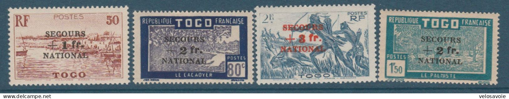 TOGO N° 211/214 SECOURS NATIONAL * - Unused Stamps