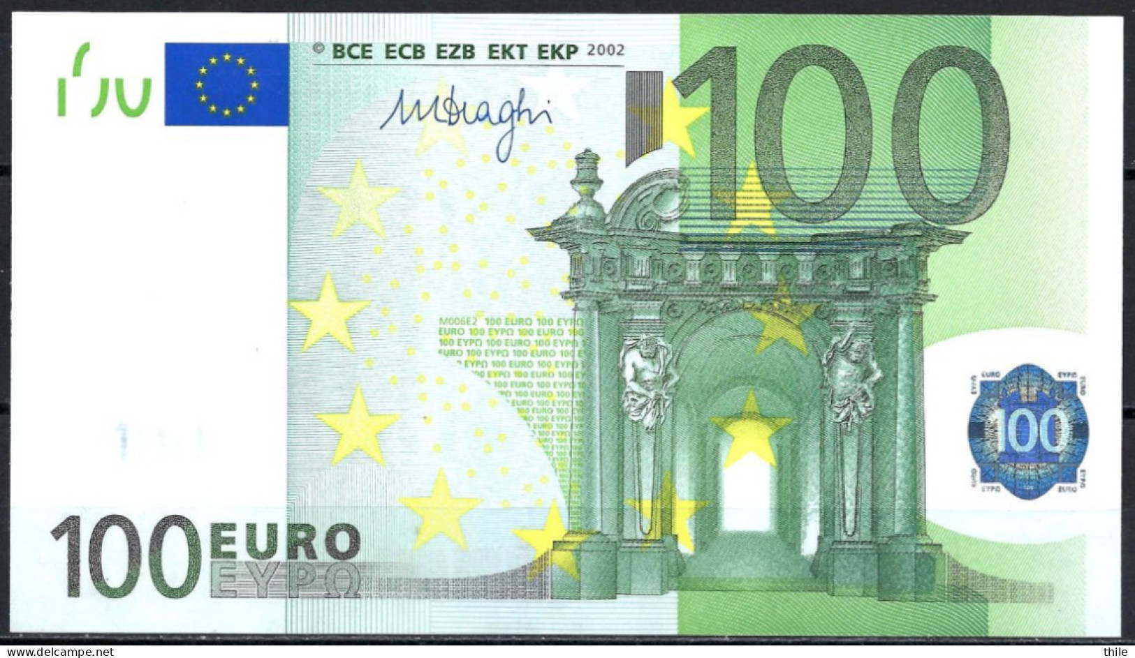 ESPAGNE - SPAIN - 100 € - V - M006 E2 - UNC - Draghi - 100 Euro