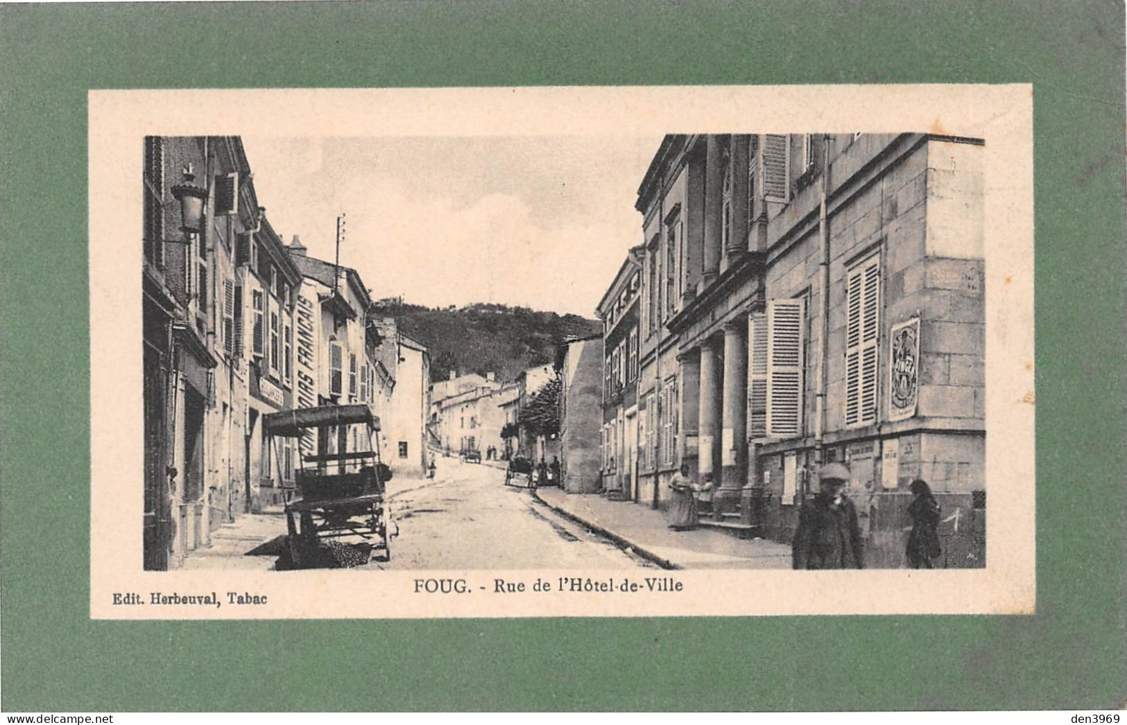 FOUG (Meurthe-et-Moselle) - Rue De L'Hôtel De Ville - Comptoirs Français - Ecrit (2 Scans) - Foug