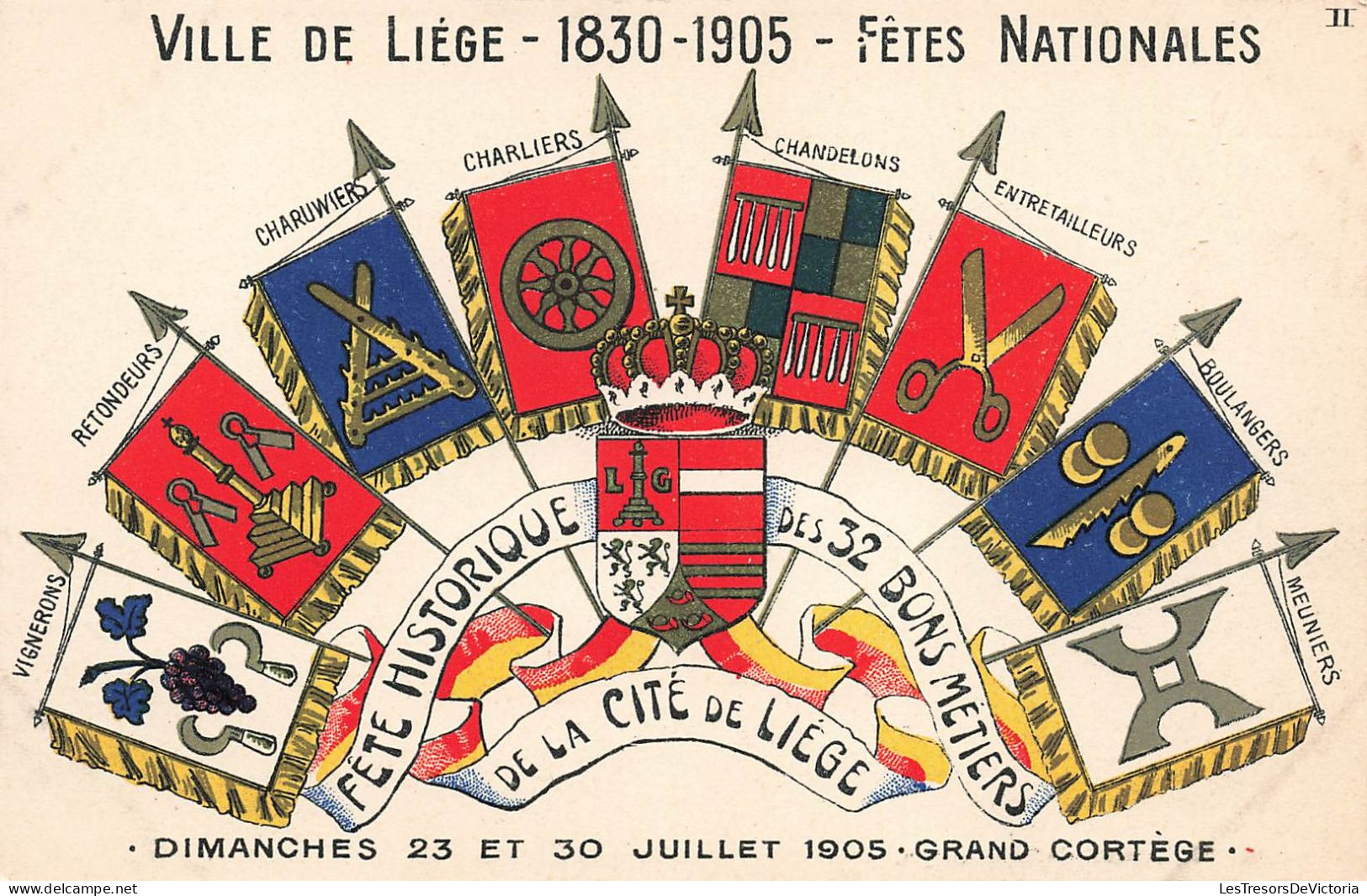 BELGIQUE - Ville De Liège - 1830 - 1905 - Fêtes Nationales - Carte Postale Ancienne - Lüttich