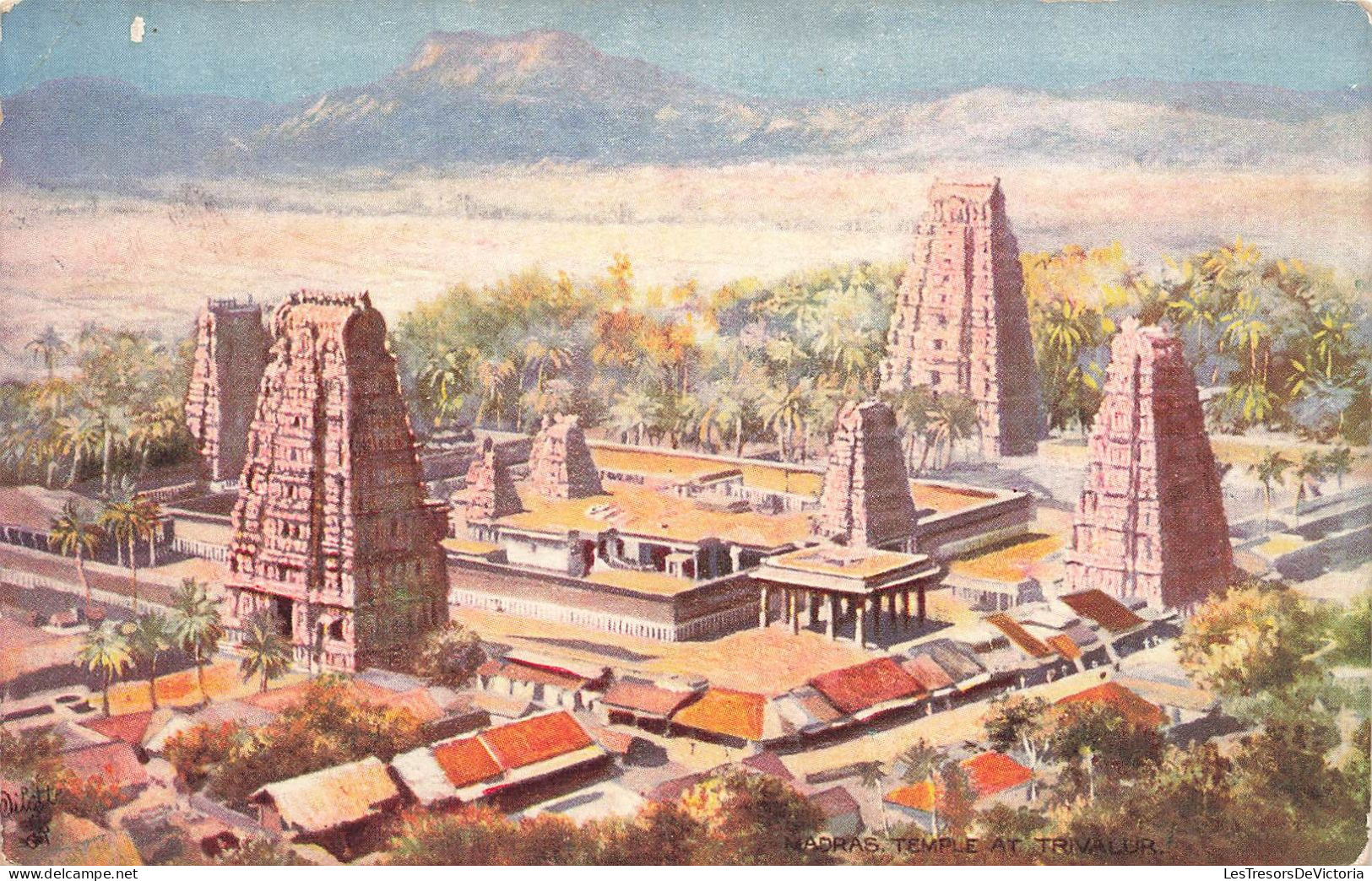 TAIWAN - Madras, Temple At Trivalur - Colorisé - Carte Postale Ancienne - Taiwán