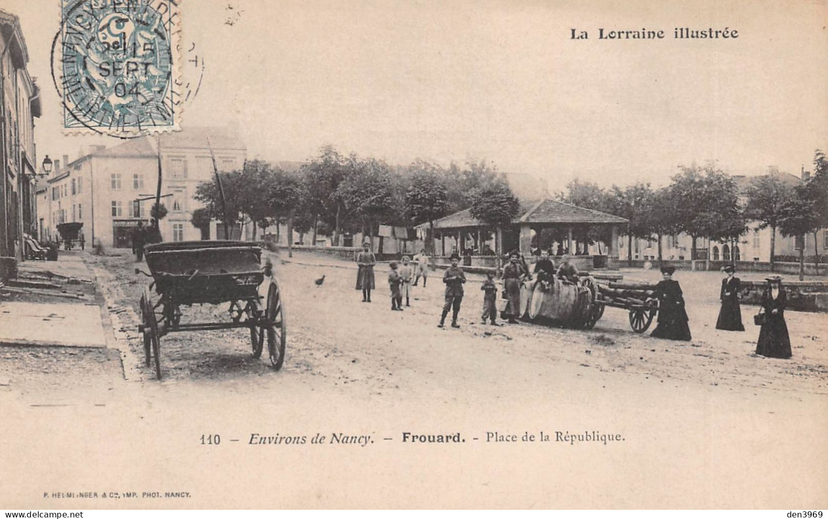 FROUARD (Meurthe-et-Moselle) - Place De La République - Environs De Nancy - Voyagé 1904 (2 Scans) - Frouard