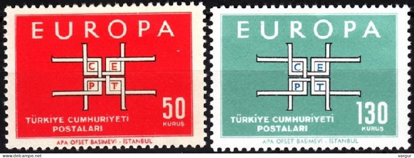TURKEY 1963 EUROPA. Complete Set, MNH - 1963