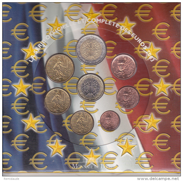 2003 - LIVRAISON OFFERTE ! COFFRET BU De FRANCE - PRIX D'EMISSION : 27 EUR. - France