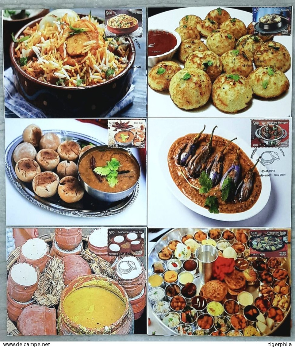 INDIA 2017 Indian Cuisines COMPLETE SET Of 24 Pvt MAXIM CARDS NEW DELHI CANCELLED - Lettres & Documents