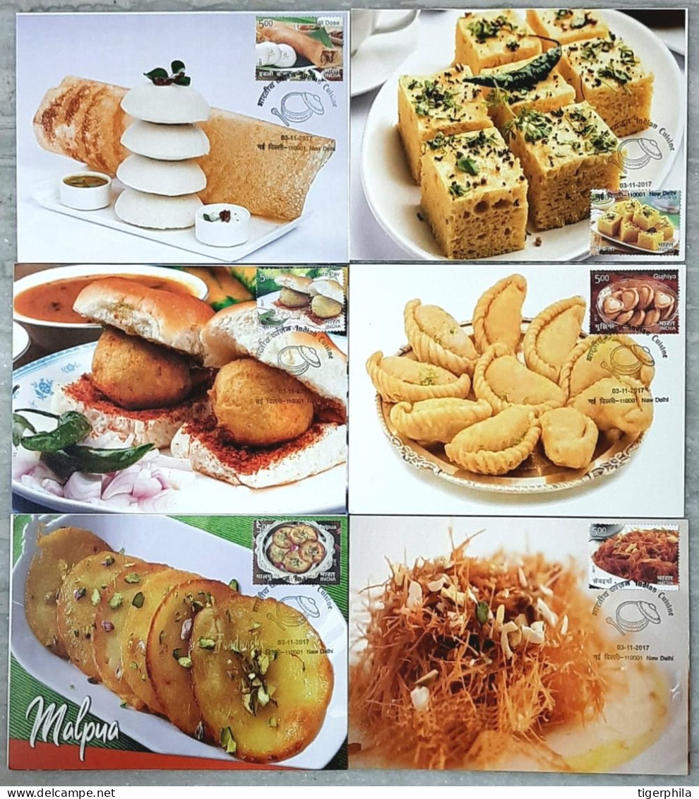 INDIA 2017 Indian Cuisines COMPLETE SET Of 24 Pvt MAXIM CARDS NEW DELHI CANCELLED - Covers & Documents