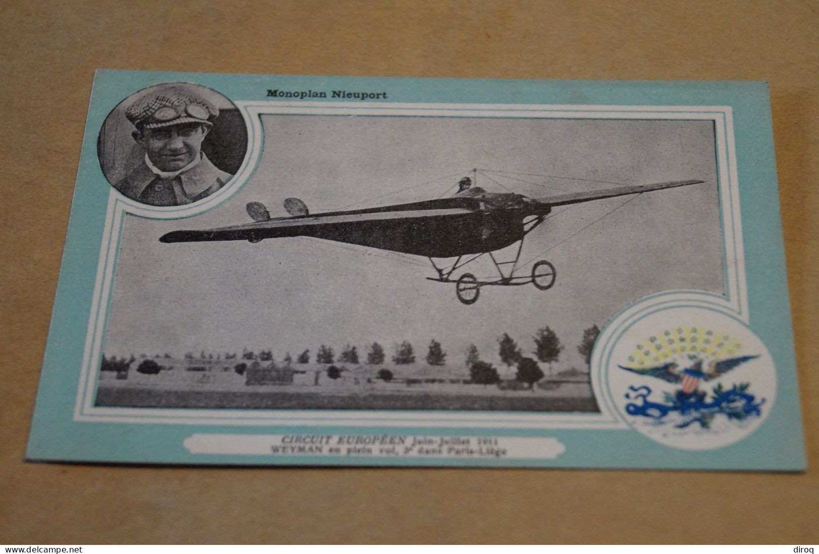 CIRCUIT EUROPEEN DE JUIN - JUILLET 1911,monoplan Nieuport,belle Carte Ancienne - Demonstraties