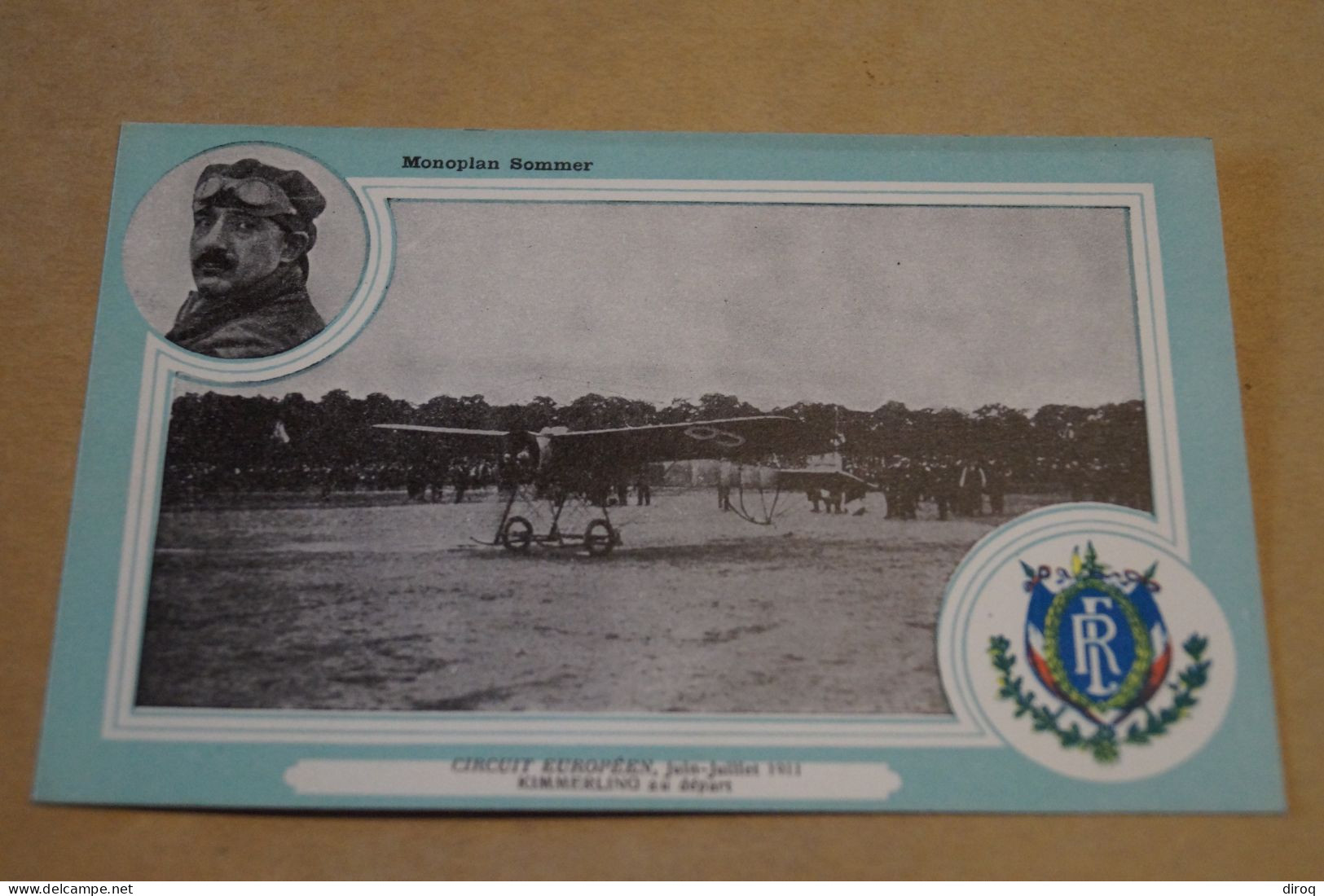 CIRCUIT EUROPEEN DE JUIN - JUILLET 1911,monoplan Sommer,belle Carte Ancienne - Meetings