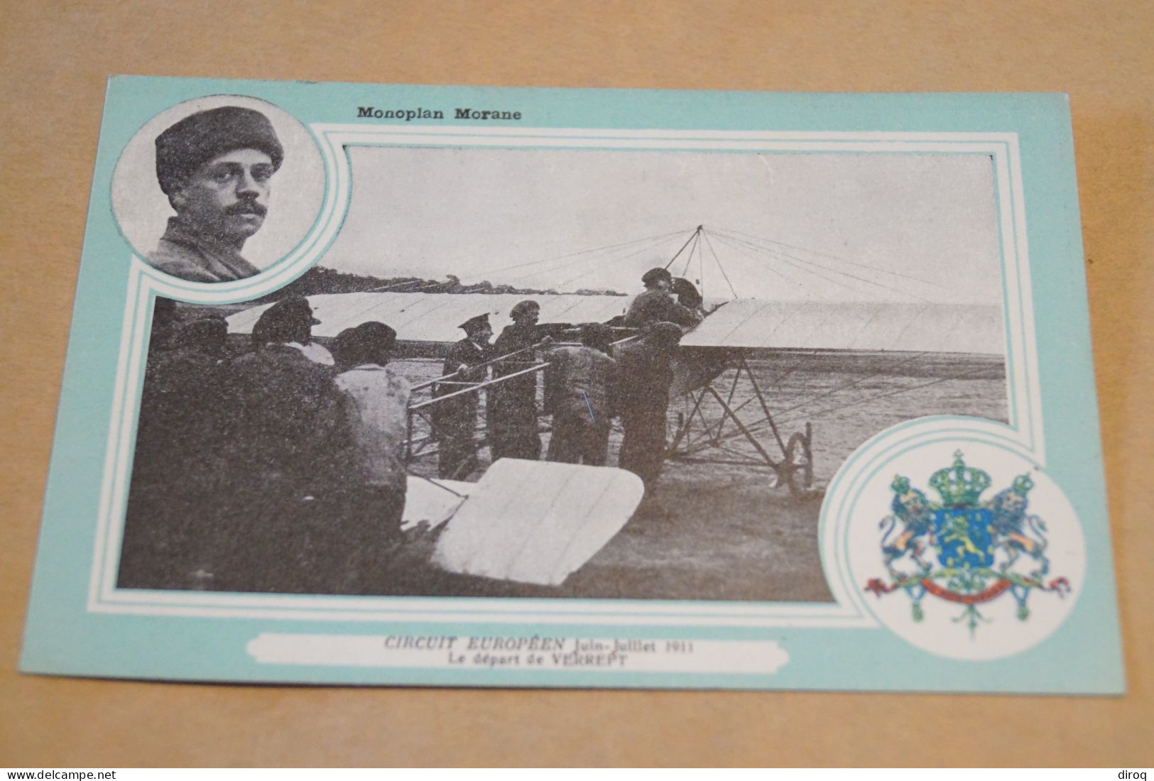 CIRCUIT EUROPEEN DE JUIN - JUILLET 1911,monoplan Morane,belle Carte Ancienne - Meetings