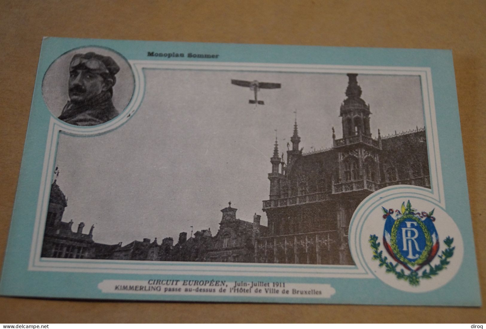 CIRCUIT EUROPEEN DE JUIN - JUILLET 1911,monoplan Sommer,belle Carte Ancienne - Meetings