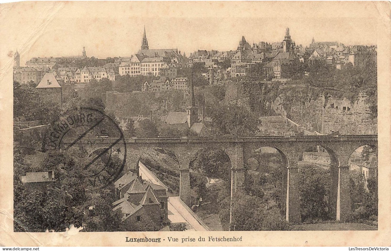 LUXEMBOURG -  Vue Prise Du Fetschenhof - Carte Postale Ancienne - Lussemburgo - Città