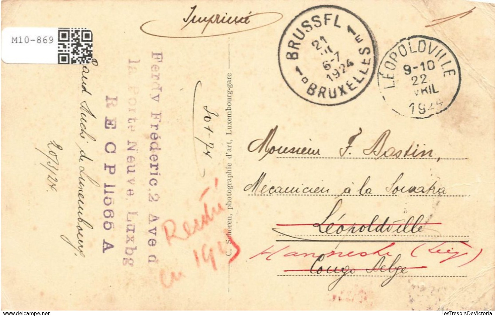 LUXEMBOURG -  Vue Prise Du Fetschenhof - Carte Postale Ancienne - Lussemburgo - Città