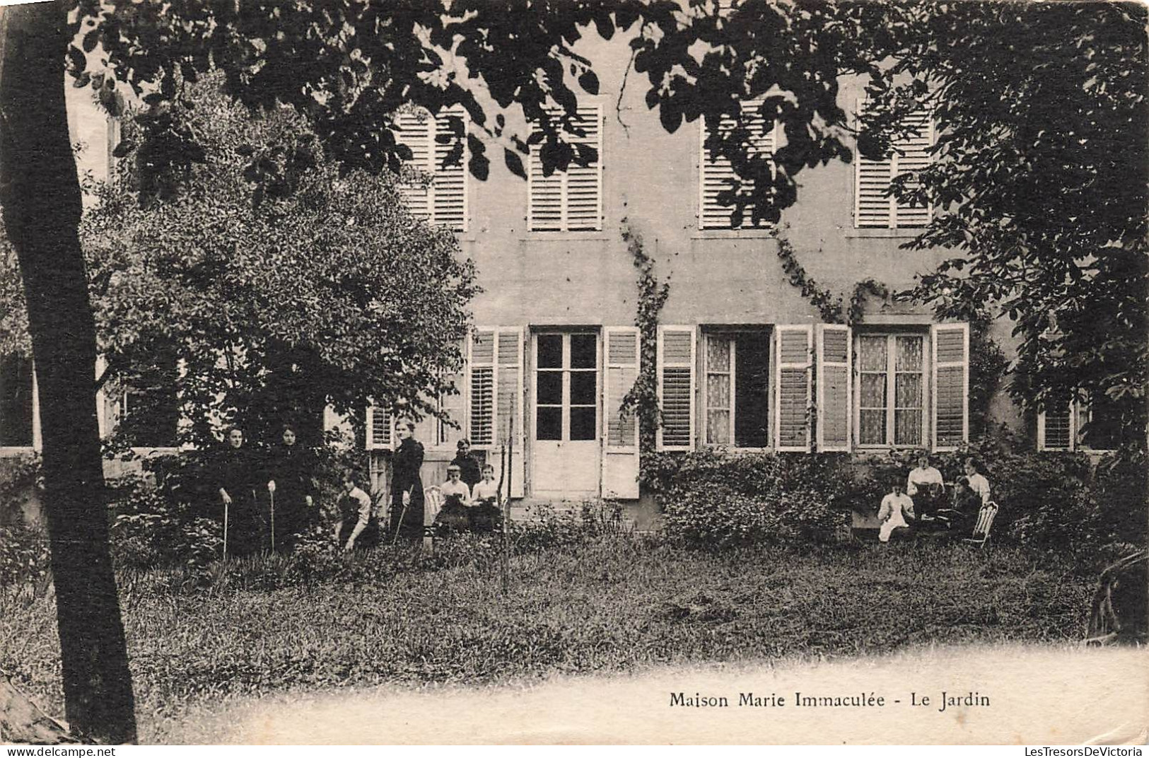 PHOTOGRAPHIE - Maison Marie Immaculée - Le Jardin - Carte Postale Ancienne - Photographie