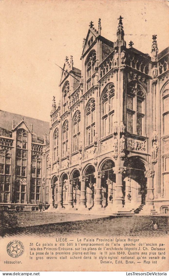 BELGIQUE - Liège - Le Palais Provincial - Place Notger - Carte Postale Ancienne - Liège