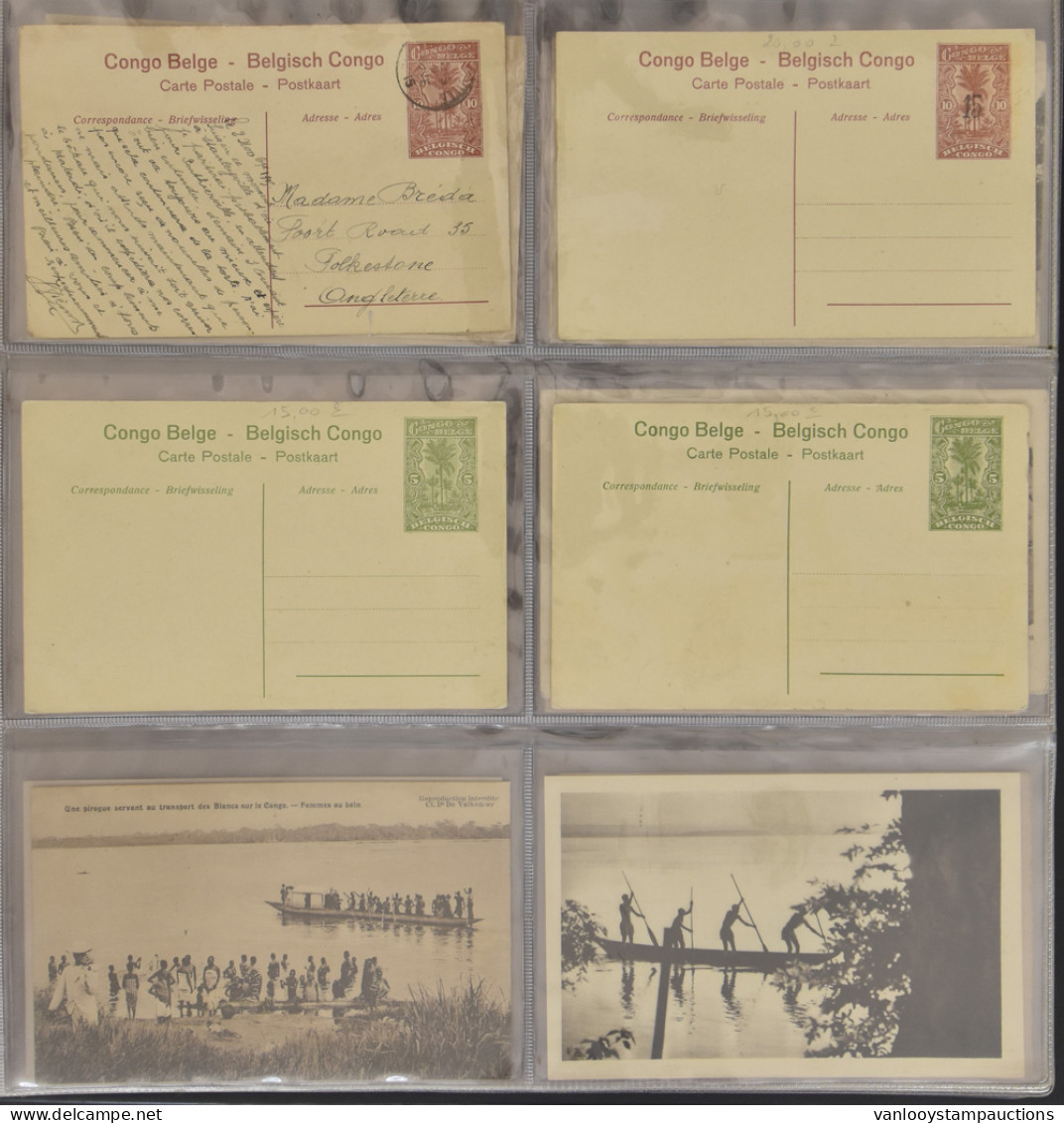 ZK/PWS 1900/1953 Samenstelling Van 39 Zichtkaarten En PWST Met Zichten In Ringklasseur, Zm/m - Belgisch-Kongo