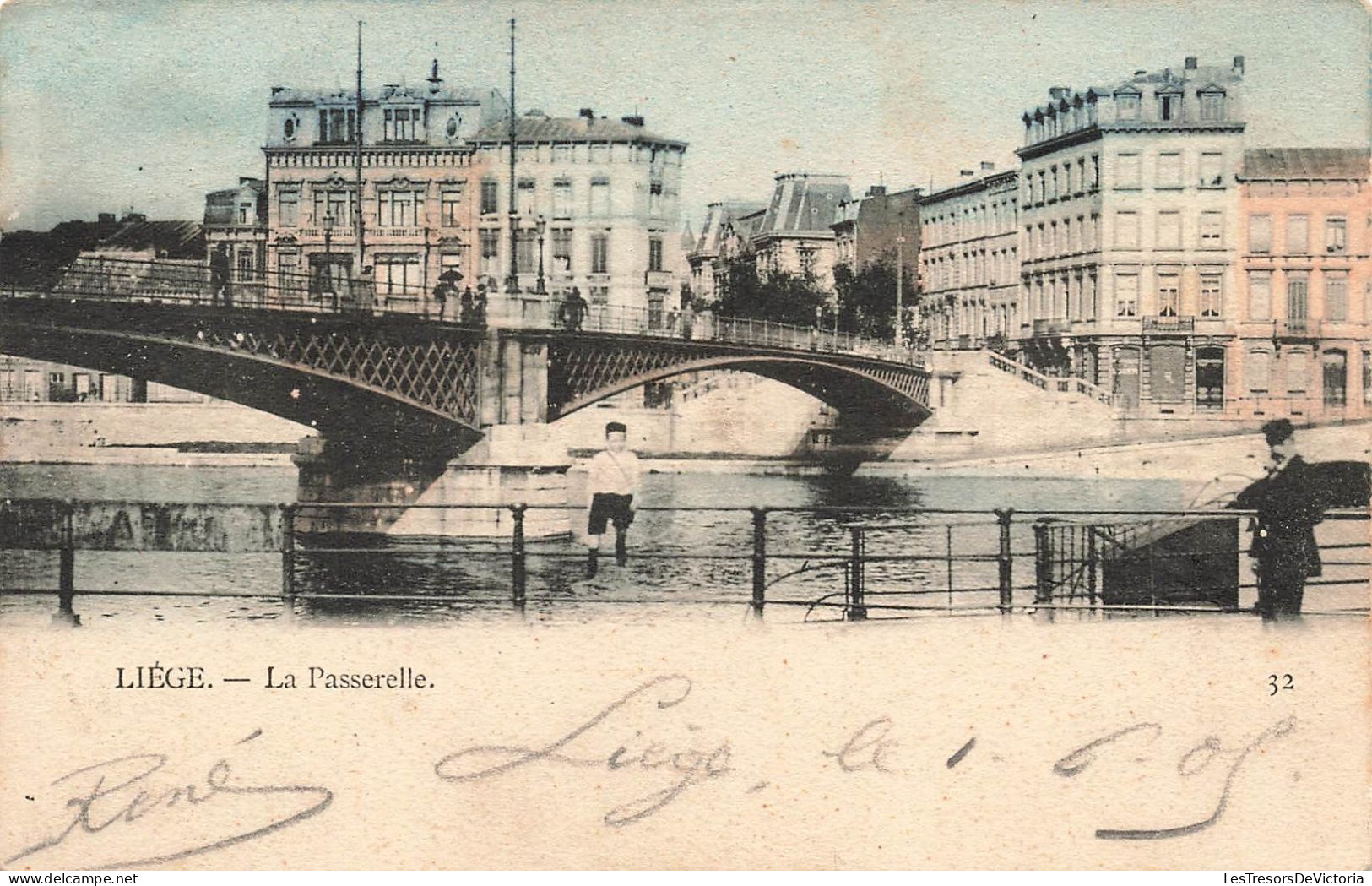 BELGIQUE - Liège - La Passerelle - Colorisé - Carte Postale Ancienne - Liege