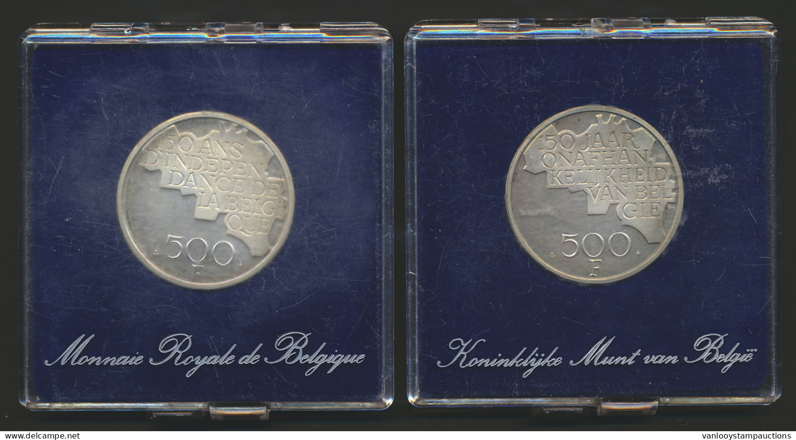 MUNTEN: Voornamelijk België, W.o. 4x 500fr. (1980) Zilver (Honderden Stuks) - Autres & Non Classés