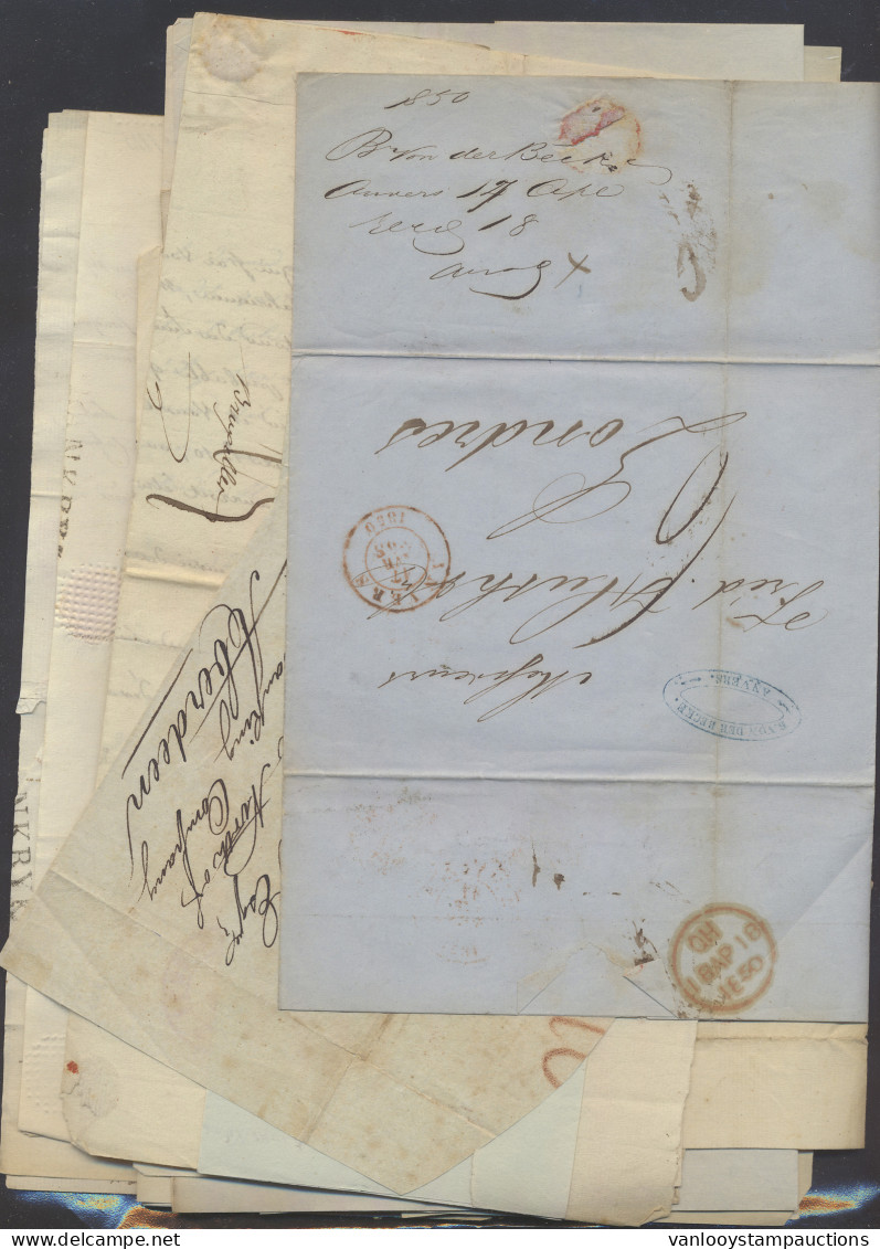 1808/1851, +40 Documenten Voor De Stempelverzamelaar, W.o. Enkele Mooie Stempels, M/ntz. - Autres & Non Classés