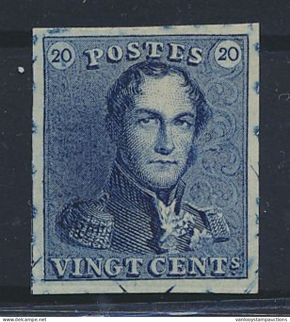 (*) N° 2 '20c Grijsblauw' 1895 Herdruk Vd Matrijs, Uitgesneden (OBP € 185) - 1849 Mostrine