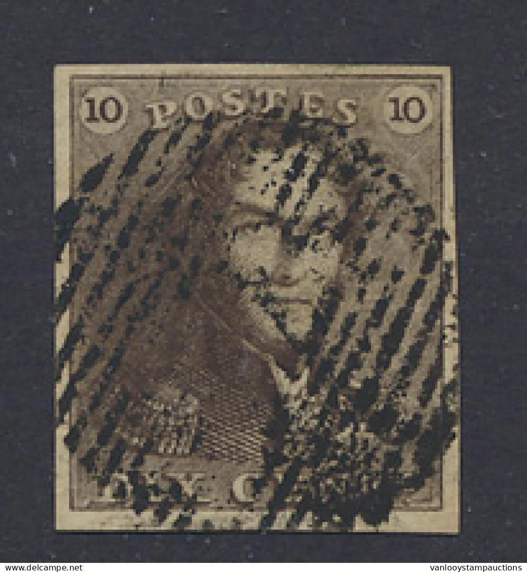 N° 1d 10c. Sepiabruin, Zeer Goed Gerand En Centrale Ogenvrije Afst., Zm (OBP €100) - 1849 Epaulettes