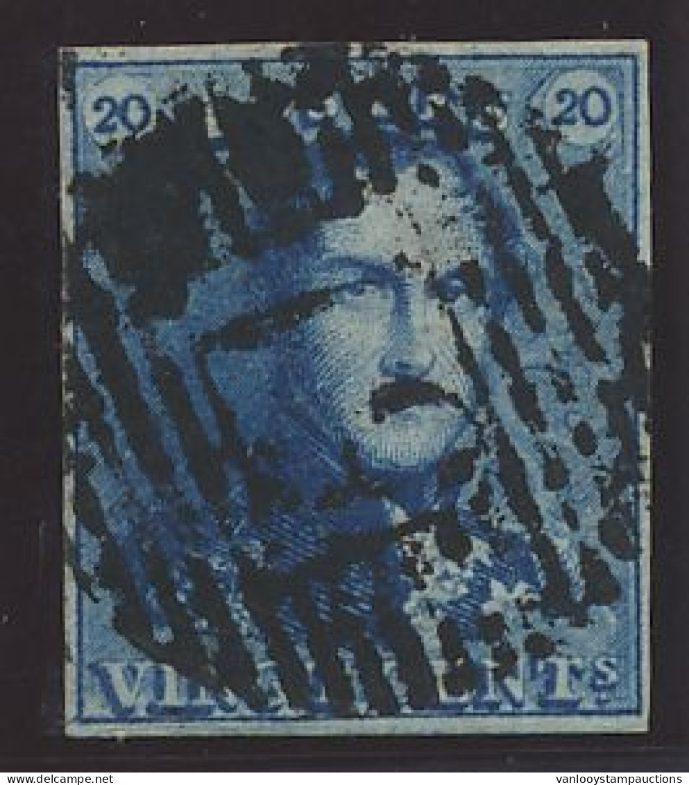 N° 2A 10c. Blauw, Volrandig En Centrale, Wat Vette Afst. P.51-Grammont, Zm/m (OBP €60 + COBA €30) - 1849 Epaulettes
