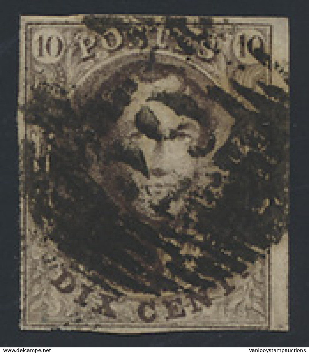 N° 10A 10c. Bruin, Volrandig En Centrale Distributie Afst. D.29-Leau, Zm/m - 1957