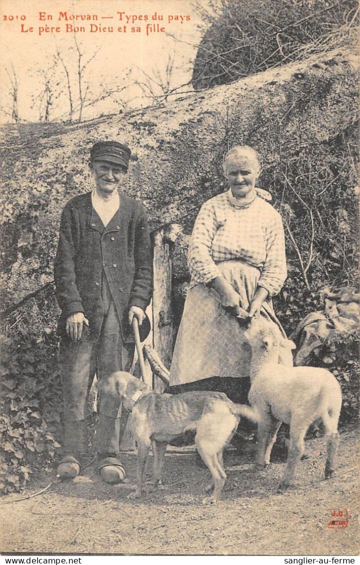 CPA 58 EN MORVAN / TYPES DU PAYS / LE PERE BON DIEU ET SA FILLE - Sonstige & Ohne Zuordnung