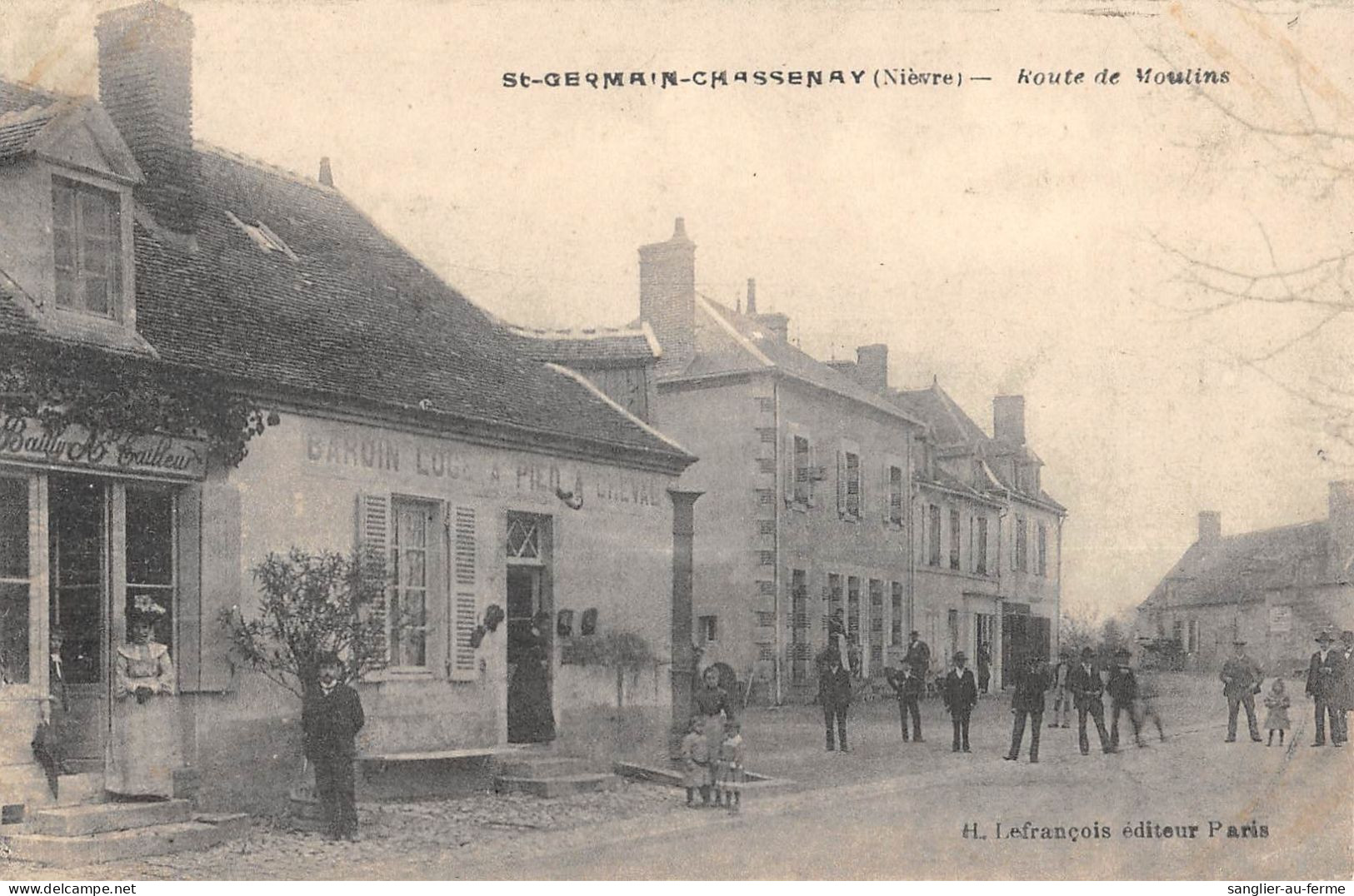 CPA 58 SAINT GERMAIN CHASSENAY / ROUTE DE MOULINS - Other & Unclassified