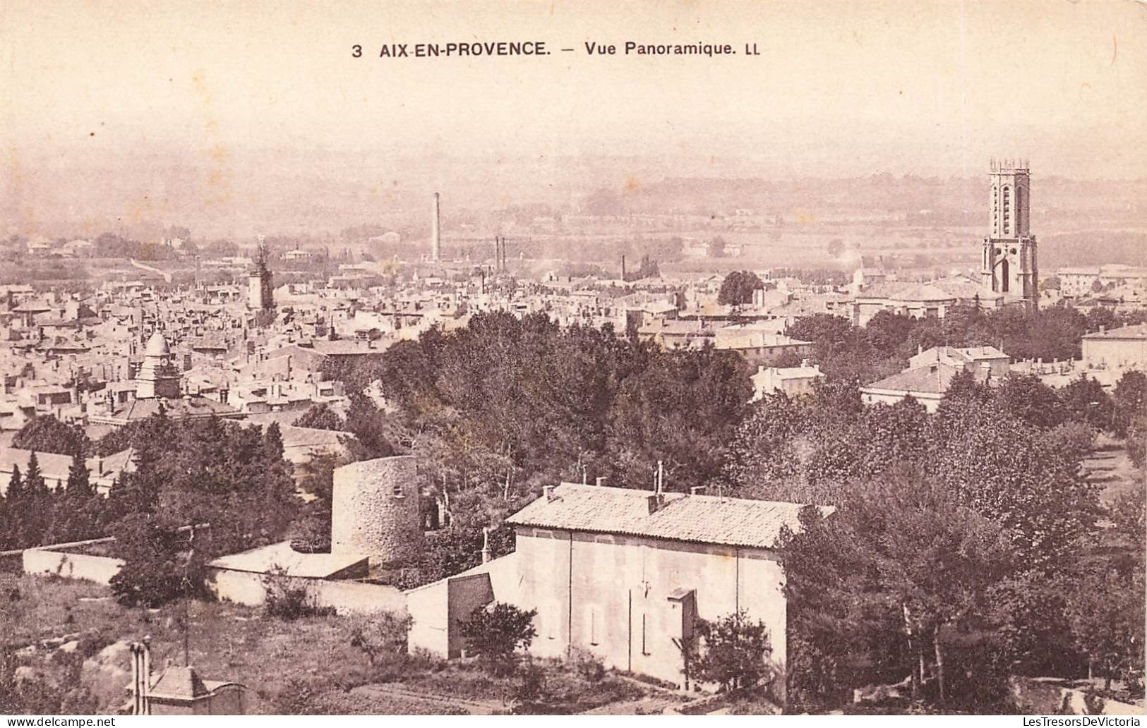 FRANCE - Aix En Provence - Vue Panoramique - Carte Postale Ancienne - Aix En Provence