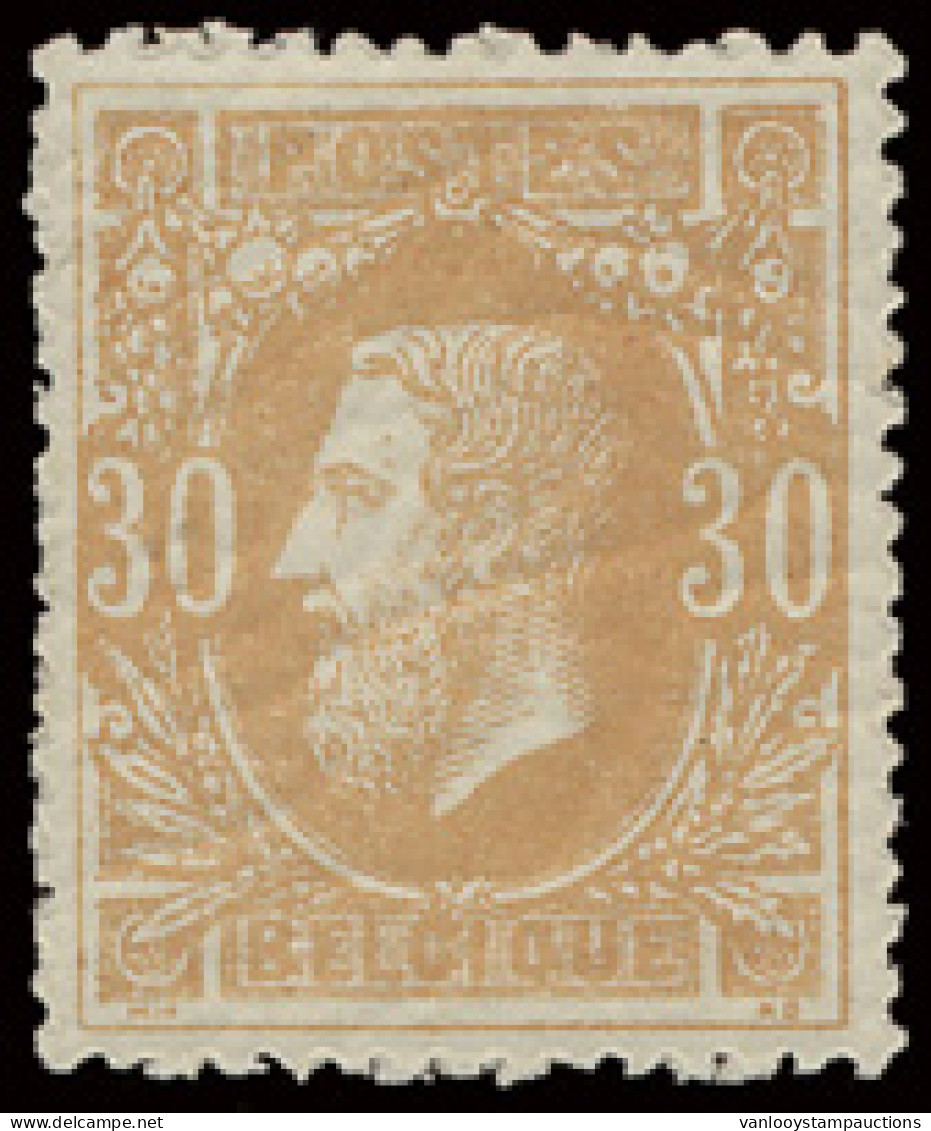 ** N° 33 30c. Oker Met Perfecte Originele Gom En Zeer Mooie Centrage, Zm (OBP €250 + % Centrage) - 1869-1883 Léopold II