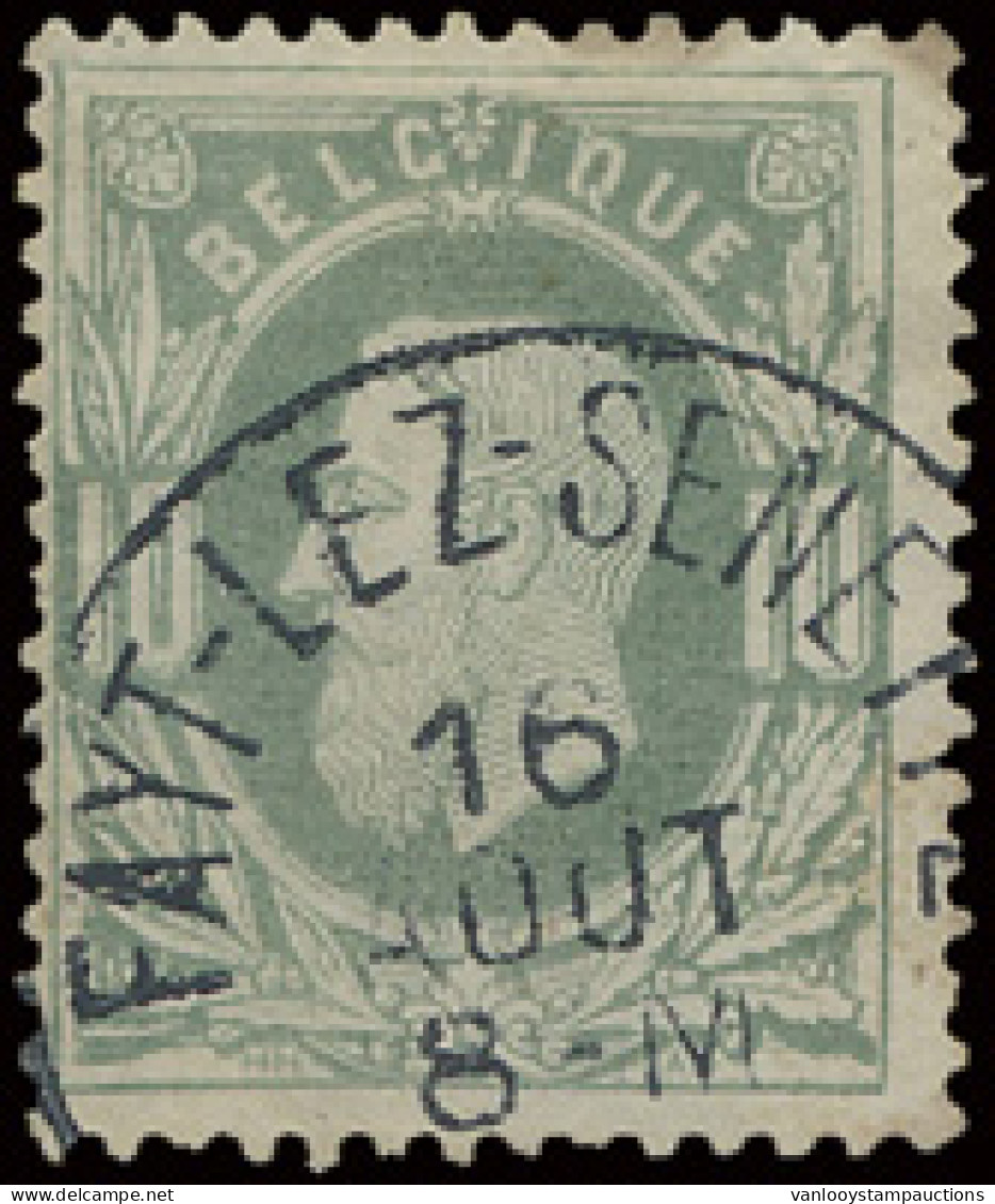 N° 30 '10c Donkergroen' Mooie En Leesbare Relaisafst. Fayt-Les-Seneffe, Zm (Coba € +80) - 1869-1883 Leopoldo II