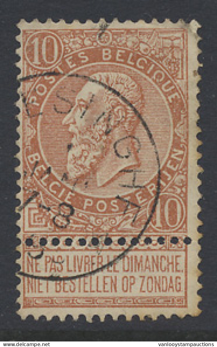 N° 57 '10c Oranjerood' Afst. Boesinghe Relais (slecht Leesbaar), Zm/m (Coba € 50) - 1893-1900 Thin Beard