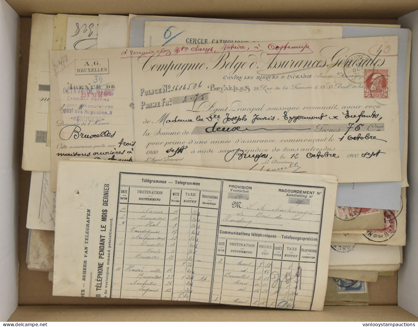 Samenstelling 93 Poststukken W.o. Betaalbewijzen, Brieven, Voornamelijk N° 74, Zm/m - 1905 Grosse Barbe