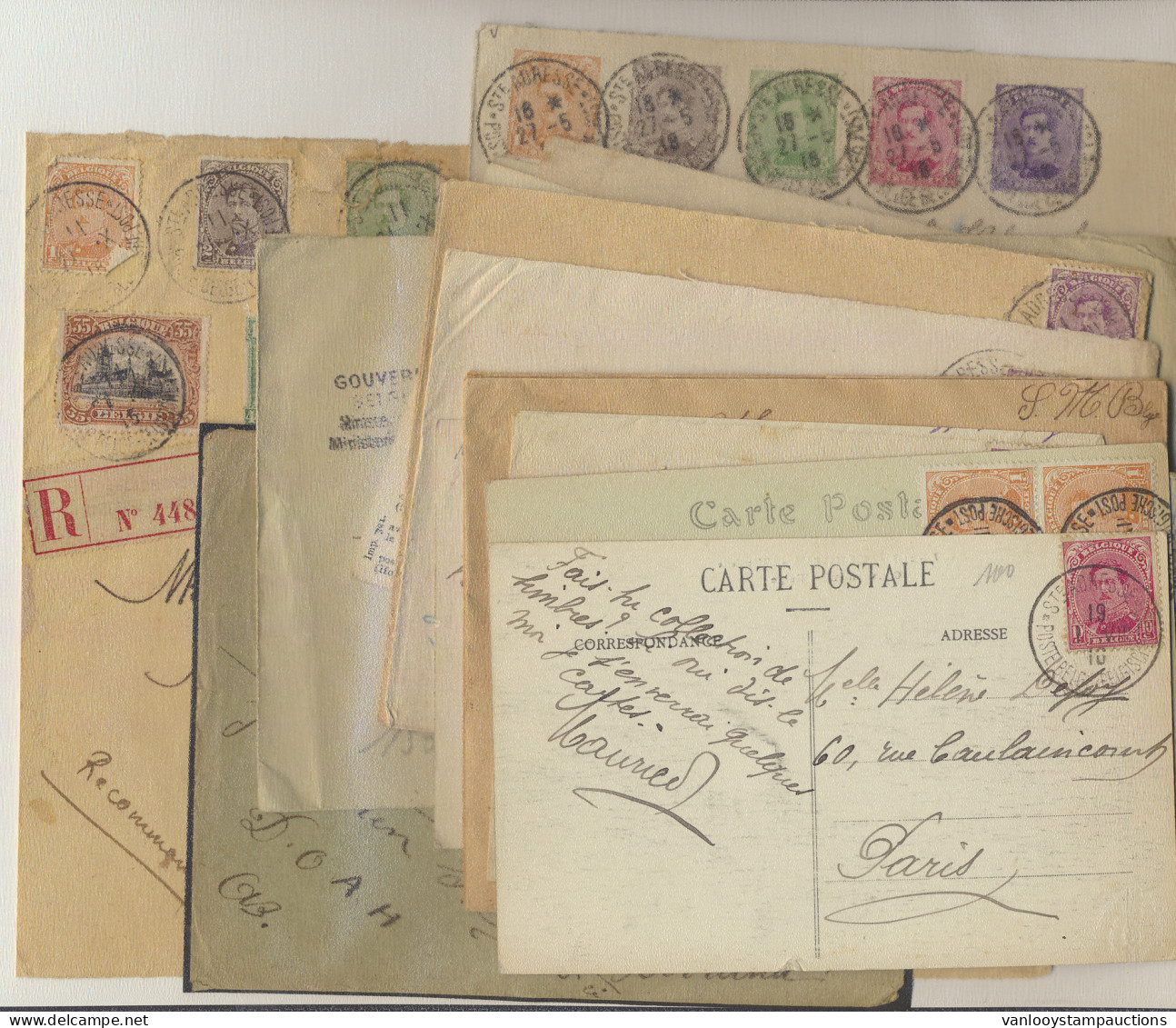 1916/1918 Interessant Lot Van 15 Brieven En Postkaarten 1916/18 Verzonden Uit Saint-Adresse, Belgisch Bureel Achter De I - Armée Belge