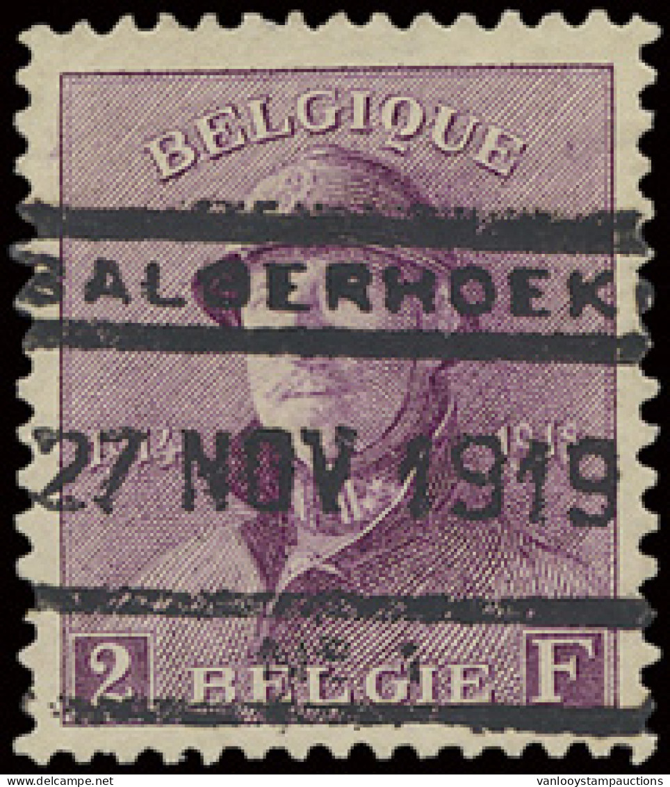 N° 176 2fr. Paars Met Prachtstempel BALGERHOEK 1919, Zm (OBP +€525) - 1919-1920 Roi Casqué