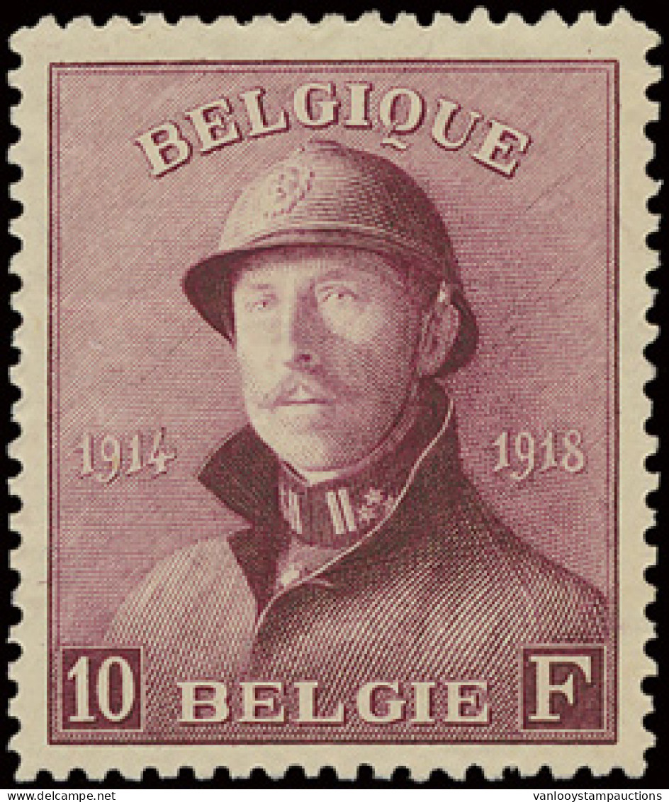 ** N° 178 10fr. Wijnrood In Zéér Mooie Centrage, Zm (OBP €1.122 Incl. 70%) - 1919-1920  Re Con Casco